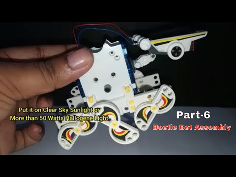 Part6 : Beetle bot Assembly: 14in1 Solar Robot Educational Toy Kit/ How to assemblage Beetlebot
