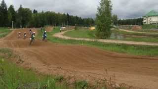 preview picture of video 'Amateurs 1st lap @ Latvian Motocross Championship, Zelta Zirgs Ķegums'