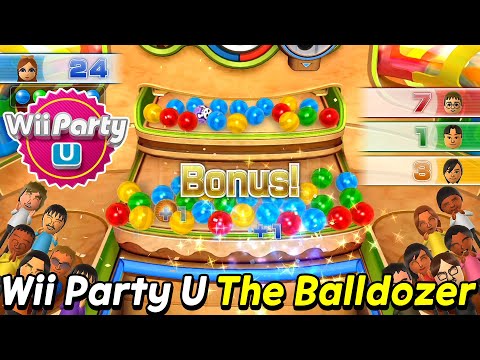 Wii Party U The Balldozer gameplay Daisy Vs Skip Vs Hyun-woo Vs Akira | AlexGamingTV | Wii U