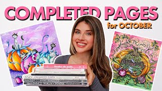 My COMPLETED COLORING PAGES for OCTOBER (+ DIGITAL Coloring Planner Tutorial!)