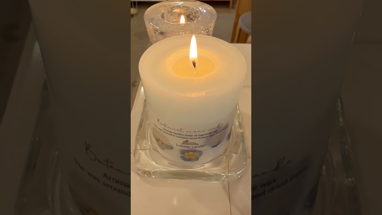 咲いたネモフィラをドライフラワーにしてキャンドルにしてみた　#ネモフィラ