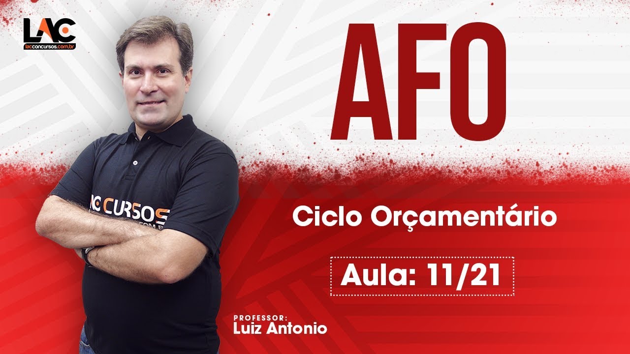 AFO - Ciclo Orçamentário - Aula Grátis - 11/21