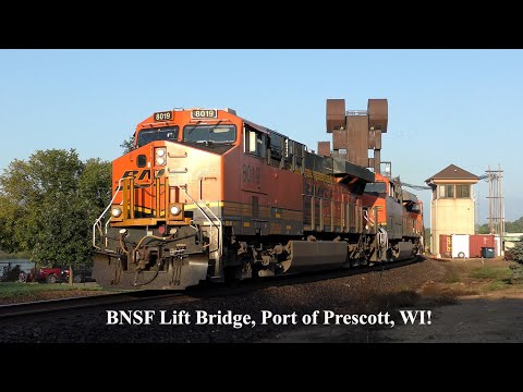 BNSF Lift Bridge at Port of Prescott, WI!