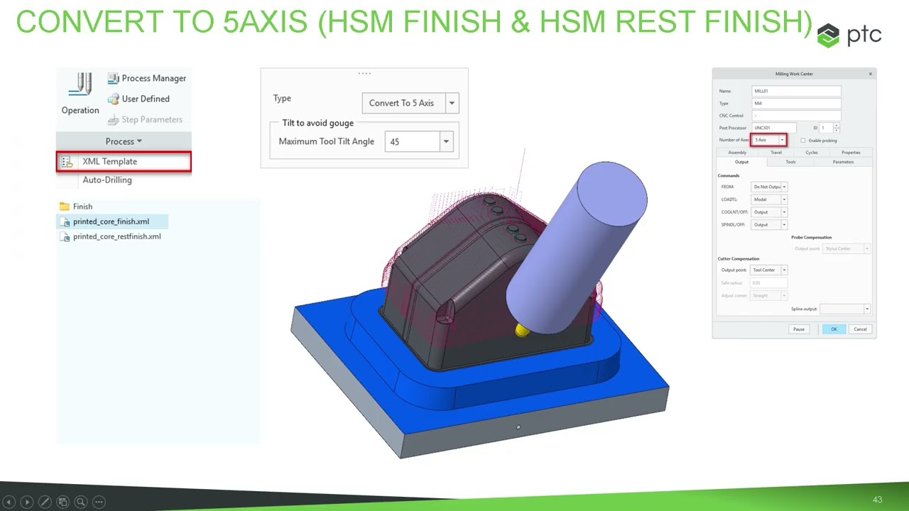 Creo 12 – Conformal Cooling & Convert to 5-Axis | Tối ưu thiết kế & gia công khuôn