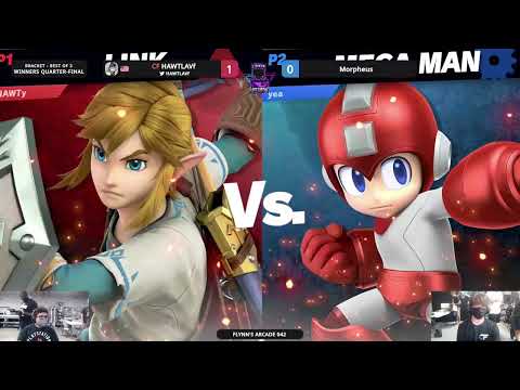 Flynn's Arcade 042 Winners Quarters - HAWTLAVf (Link) Vs. Morpheus (Megaman) SSBU ULTIMATE