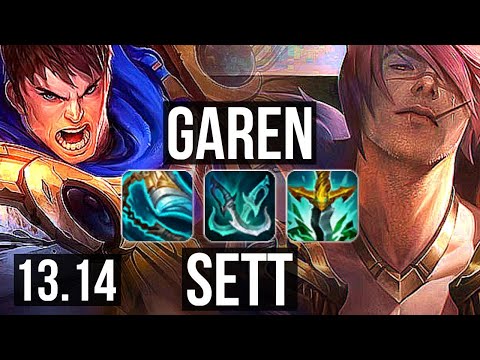 GAREN vs SETT (TOP) | Rank 6 Garen, 11/2/5, Godlike | KR Grandmaster | 13.14