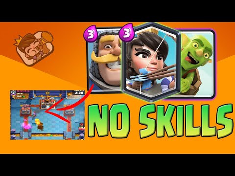 NEW EASY LOG BAIT DECK NO SKILLS NEEDED CLASH ROYALE