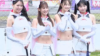 【荒井つかささん/美桜さん/相沢菜月さん/朝野姫羅さん  初音ミクレーシングサポーターズ】SUPERGT  ピットウォークの模様  オートポリス 2024.10.20