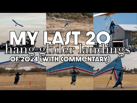 20 hang glider landings in a row (with commentary)