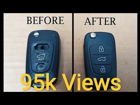 How To Replace Your Hyundai Remote Key Fob Case Flip Key i10 i20 i30 i40 ix25 ix35 ix55- Easy DIY