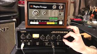 Video thumbnail for Quick Demos of a Roland TR-66, Hawk HR-15 reverb, Guyatone EM-808 tape echo, Kastam SS-102 and VX-55 by Vintage Audio Nagoya