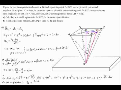 Calcul de arii si volume, probleme rezolvate (8g35)