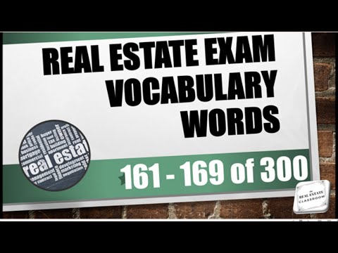Real Estate Vocabulary 1 20 of 300 Real Estate Exam Prep Videos