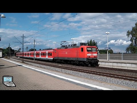 Schwabach mit Ⓢ-Bahn Nürnberg (x-Wagen +BR 143 & ET 442), Regionalzüge (BR 111), ICE-T, Stadtbilder
