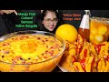 Eating Yellow Food Challenge Samosa Custard Yellow Rasgulla Big Bites Asmr Eating Mukbang