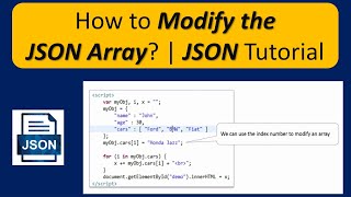 How to modify the JSON Array? | JSON Tutorial