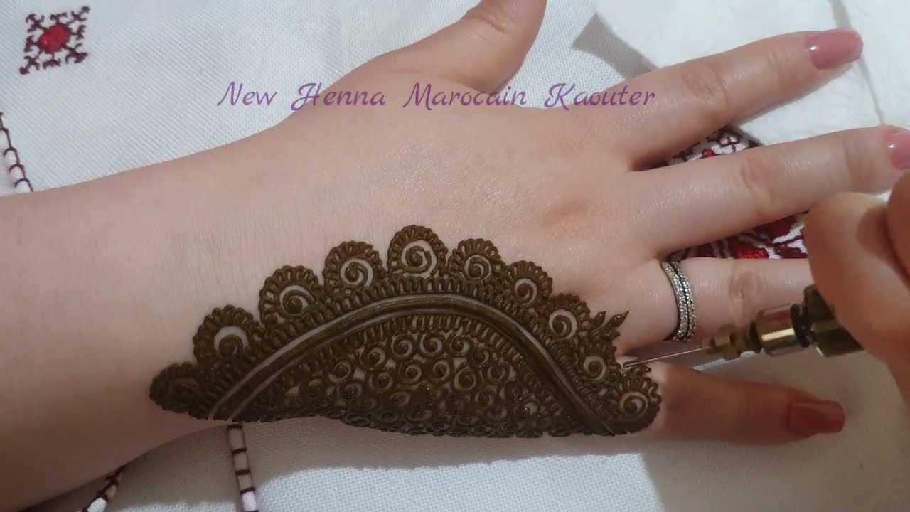 moroccan mehndi design for hands by marocain kaouter