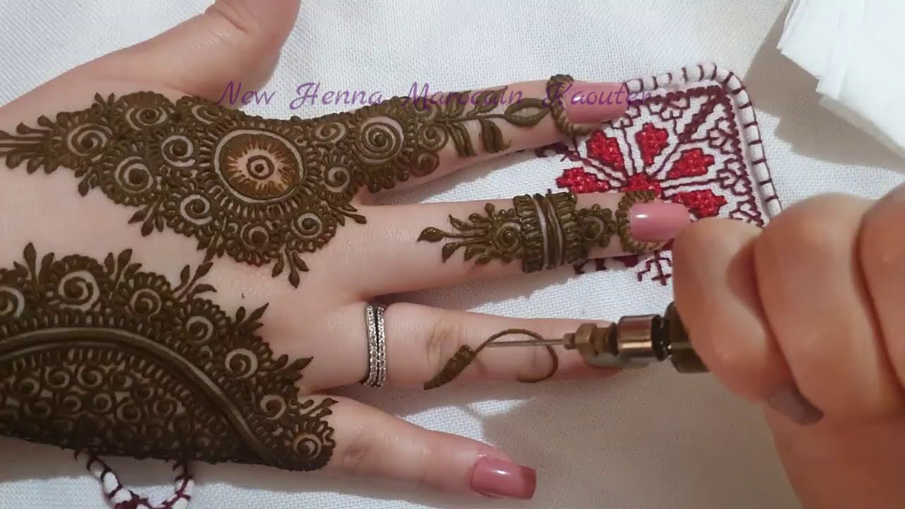 moroccan mehndi design for hands by marocain kaouter