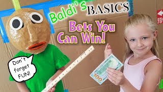 Bets You Can Always Win vs Substitute Teacher Baldi's Basics in Real Life!!! Box Fort School