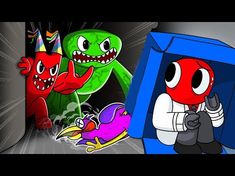 Rainbow Friends contra Jumbo Josh, Opila Bird, Capitán Fiddles y Choo Choo Charles ANIMACIÓN