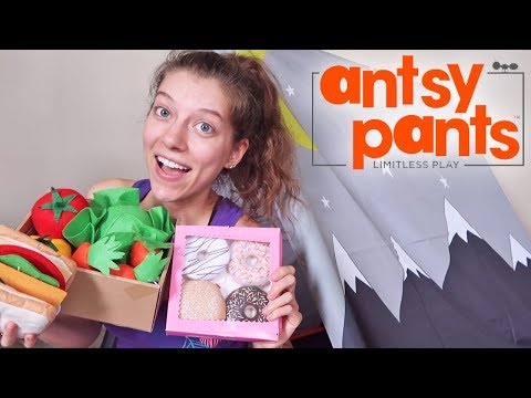 Antsy Pants Camping Tent with Felt Food Unboxing Toy Review