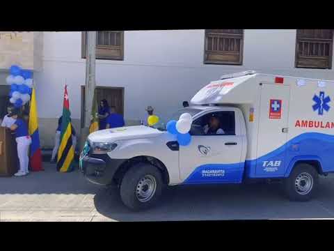Alcalde Iván Darío Vásquez Cordero, recibe una ambulancia, para beneficio de los Macaravitenses.