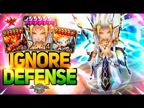 ONE SHOT TEAM with IGNORE DEFENSE Damage Dealers   Summoners War