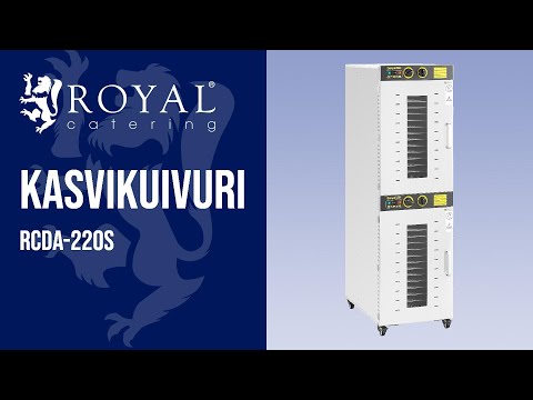 video - Kasvikuivuri - 3150 W - Royal Catering - 32 kuivaustasoa - 2 kammiota