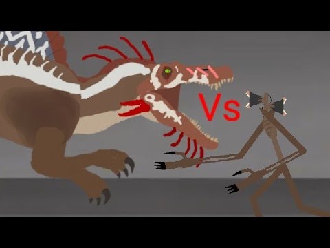 Jp3 Spinosaurus (Adult) Vs Siren Head || Stick Nodes Animations ||