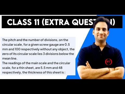 The pitch and the number of divisions, on the circular scale, for a given screw gauge are 0.5 mm and