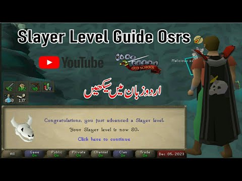 Slayer Level Guide in Urdu Osrs