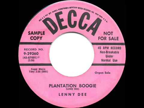 1955 HITS ARCHIVE  Plantation Boogie   Lenny Dee organ instrumental