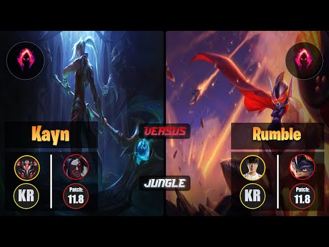GrandMaster KAYN [Dark Harvest] (Jungle) VS Haru RUMBLE - Grandmaster KR Patch 11.8