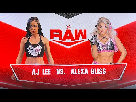 WWE Dream Match Aj Lee vs Alexa Bliss CPU vs CPU simulation