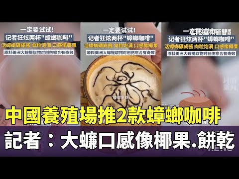中國養殖場推2款蟑螂咖啡　記者：大蠊口感像椰果.餅乾