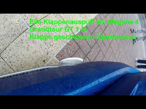 ELIA Klappenauspuff Renault Mégane IV GT Tce 205 Grandtour (Kombi) 2016/2017 - Aufnahmen am Heck