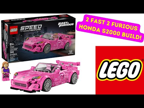 LEGO 2 Fast 2 Furious Honda S2000 Speed Champions Complete Build! Suki's Pink Race Car! Set #77241.