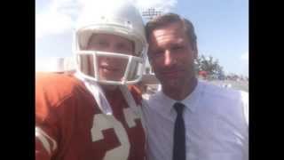 John Charles Dickson on Location with Aaron Eckhart Shooting the Football Drama, \