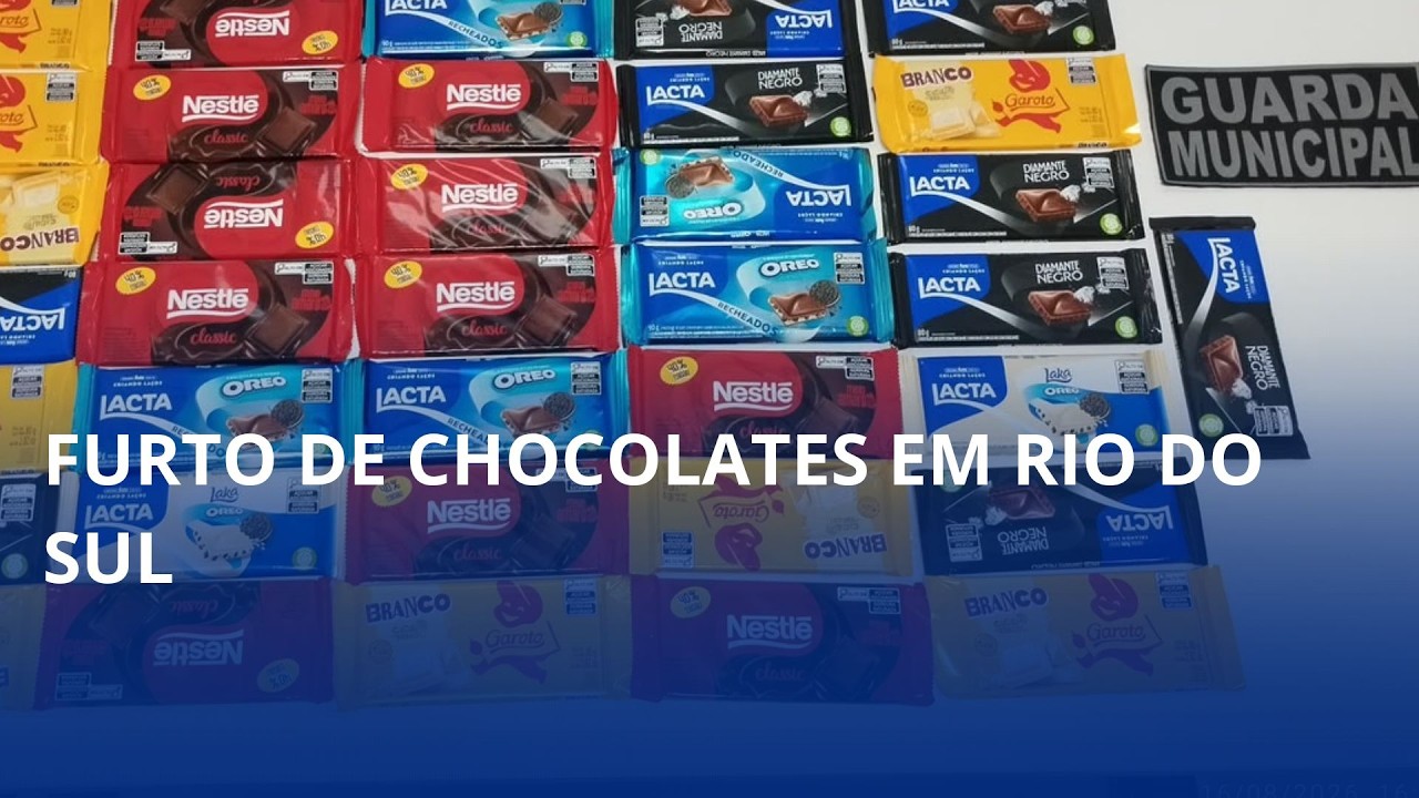 Furto de chocolates em Rio do Sul. Mulher pretendia trocar 36 barras por drogas