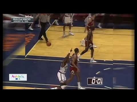 Trent Tucker buzzer beater 0,1 sec - Knicks vs Bulls 1990/01/15