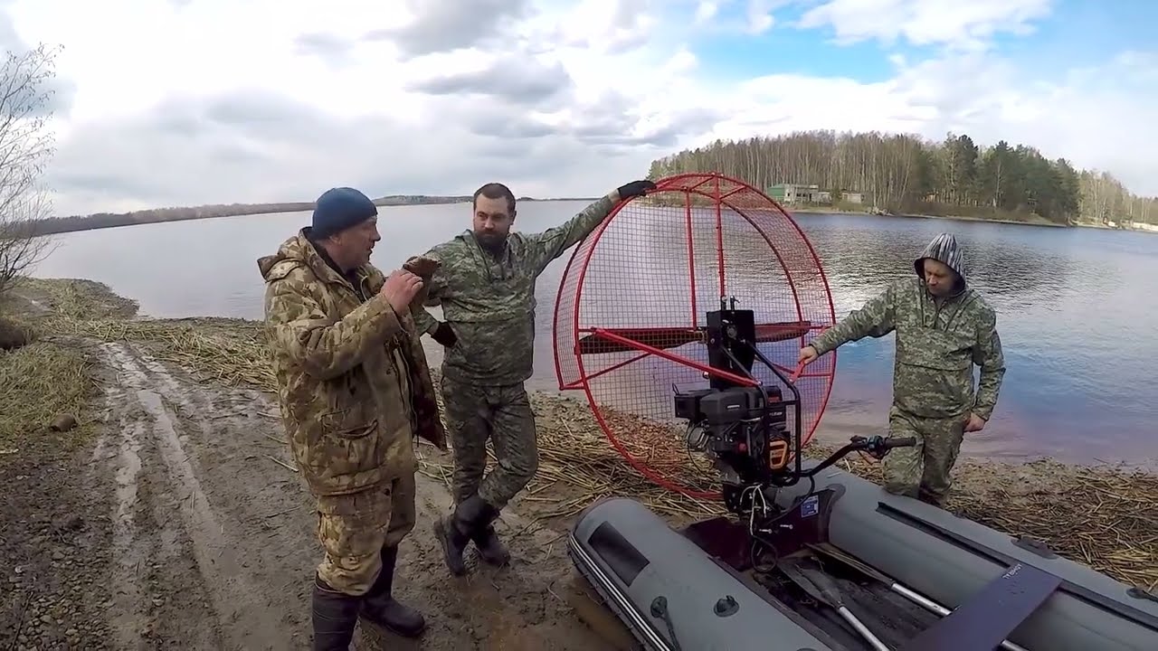 Аэроустановка "Бурлак-АЭРО" с лодкой ПВХ - универсальный всесезонный транспорт