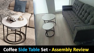 Home Decor Airbnb Furniture - aboxoo Modern Marble Coffee Table Review. Living Room End Tables