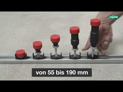 Einfache Höheneinstellung - MEPA Montagerahmen SF Mineralguss