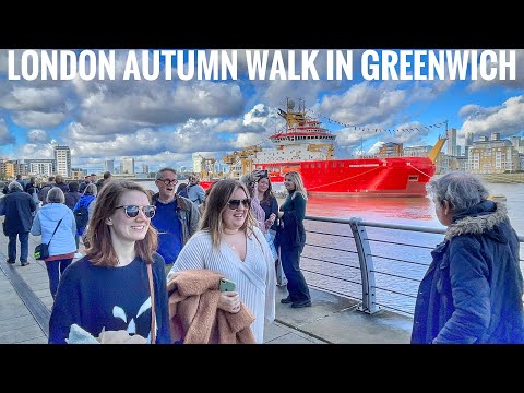 Walking London Greenwich in Autumn 🍂  | London Walk 2021 [4K HDR]