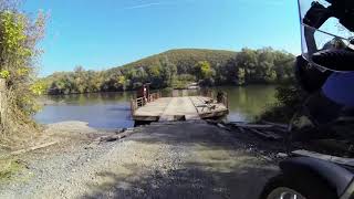 preview picture of video 'Mures River ferry crossing at Capruta, jud. Arad, Romania'