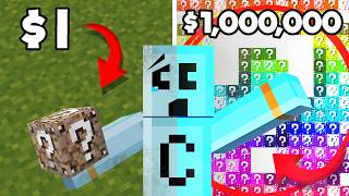 $1 Vs $1,000,000 Lucky Blocks in Minecraft