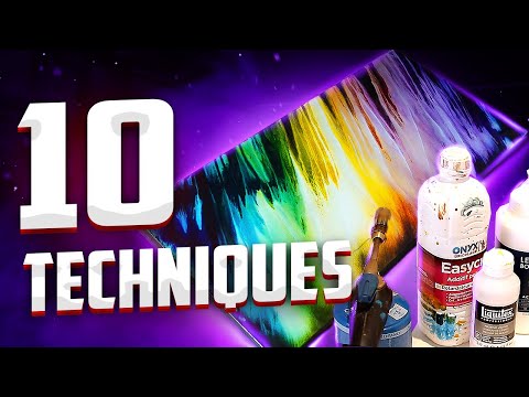 🎨 Les 10 TECHNIQUES à connaitre - Peinture acrylique débutant TUTO 2021