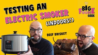 Testing an Electric Smoker INDOORS | Making Wood Smoked Beef Brisket
