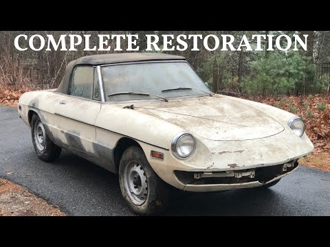 7 Monate in 53 Minuten. Vollständige Restaurierung eines verlassenen Alfa Romeo Spider 1750.