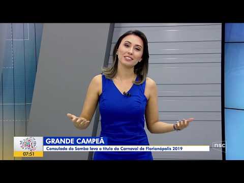 Final do 'Carnaval Globeleza' e início do 'Bom Dia SC' às 07h50 - 05/03/2019 (HD)